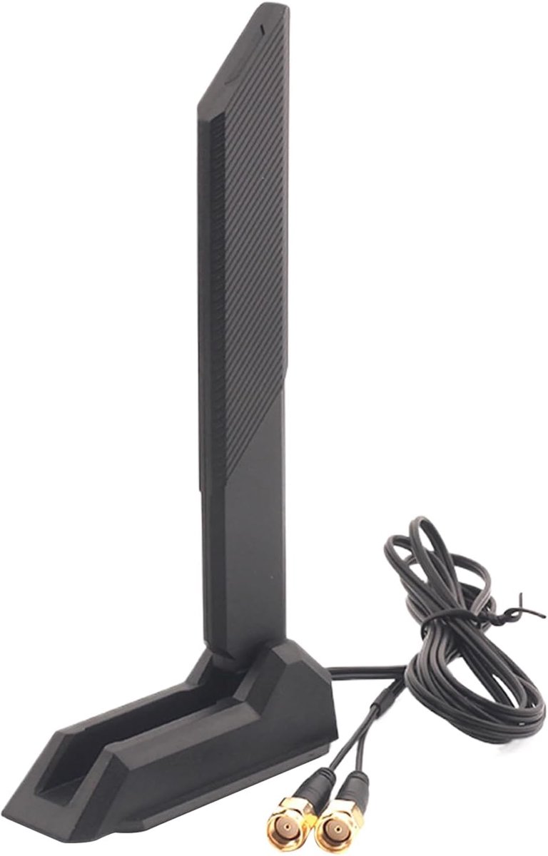 Computer WiFi Antenne - Signaal Booster - Stabiel Internet - Magnetische Voet - 3.9ft Kabel - Zwart