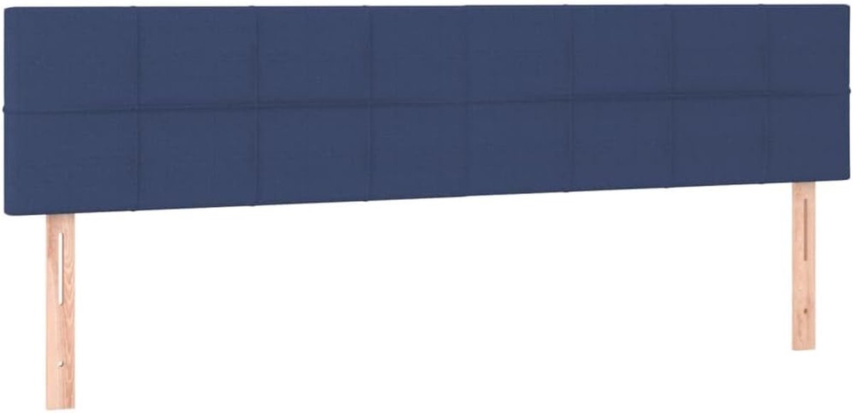 Hoofdborden Bed - Bedhek Hout - Slaapkamer Decoratie - In Hoogte Verstelbaar - 160x5x88 cm - Blauw