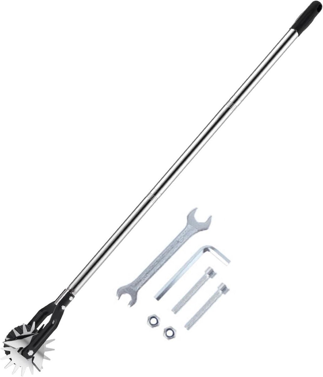Handmatige Grastrimmer - Kantensteker - Gazonranden Snijden - Met Stabiel Wiel - 171 Cm Lang - Grijs