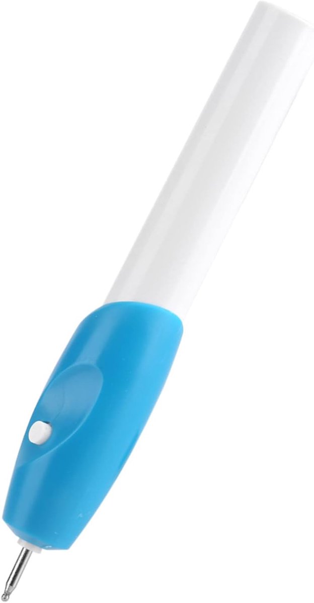 Graveerpen - Markeerpen - Objecten Personaliseren - Draadloos Werken - Mini Formaat - Blauw Wit
