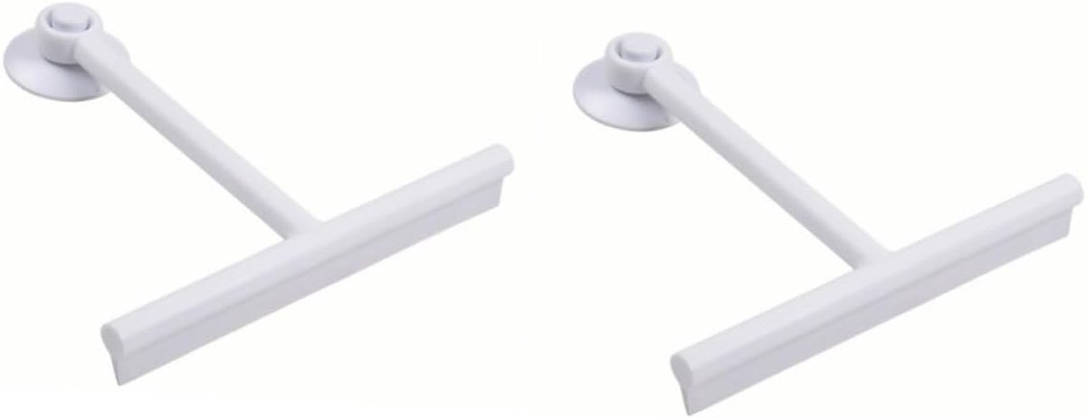 Ruitenwissers Set - Glas Schrapers - Gladde Oppervlakken Reinigen - Verzwaarde Handgreep - 2 Stuks - Wit