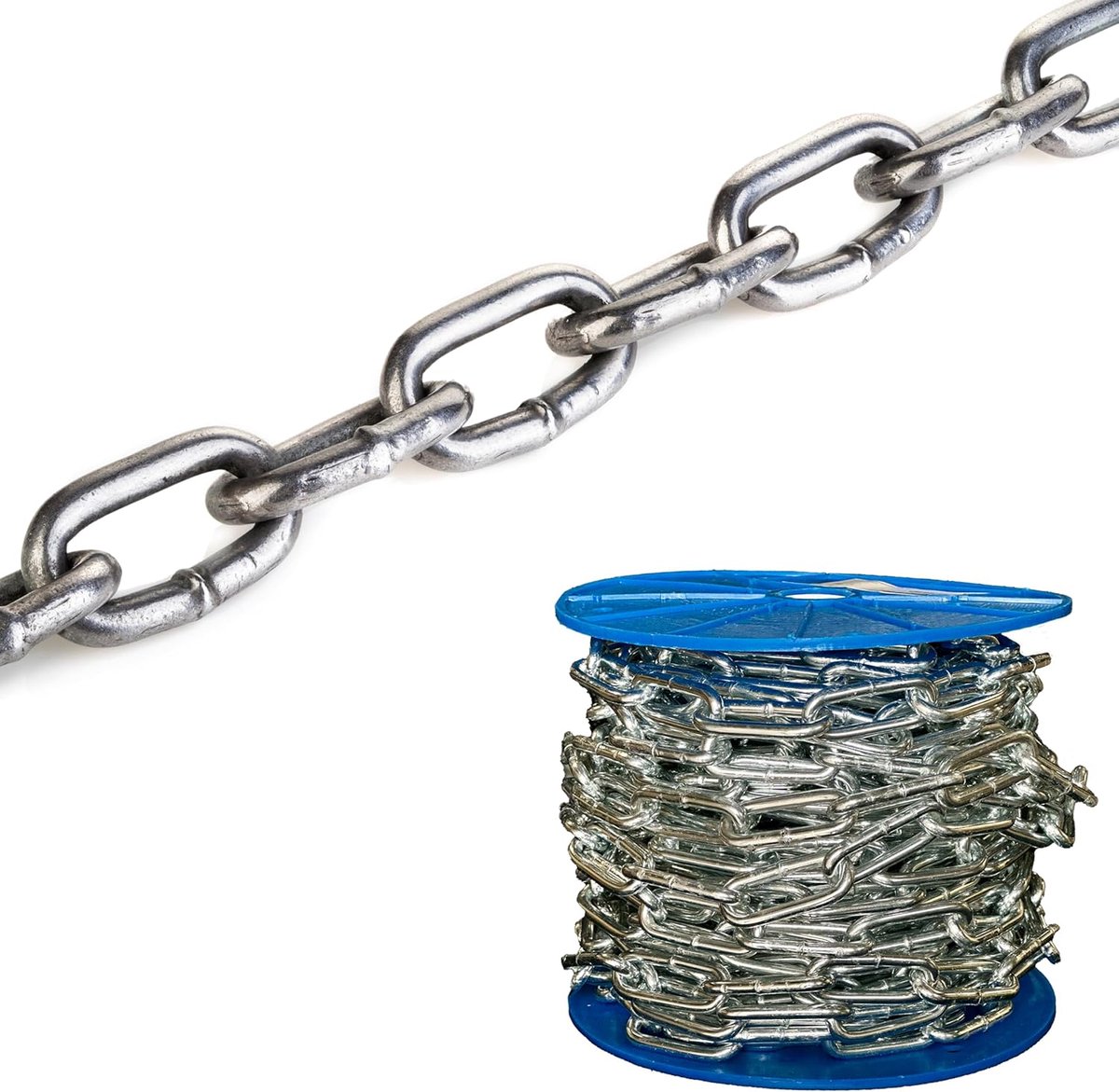Stalen Ketting - Verzinkte Ketting - Zware Lasten Zekeren - Duurzaam Verzinkt Staal - 5 Meter 4mm - Zilver
