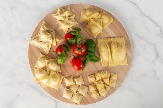 Raviolivorm Keukenaccessoires voor Zelfgemaakte Pasta - Pastamachine met Deegroller voor 12 tot 36 Ravioli van HEMMDAL — afbeelding 4