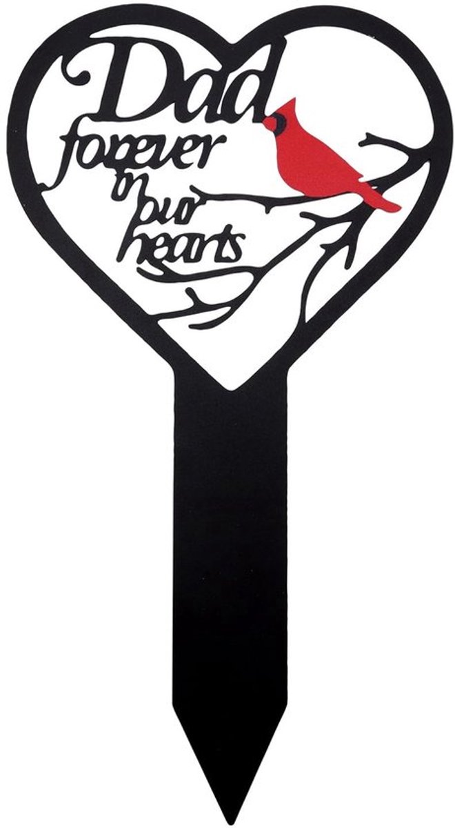Gedenkteken voor vader - grafdecoratie - hart van de liefde