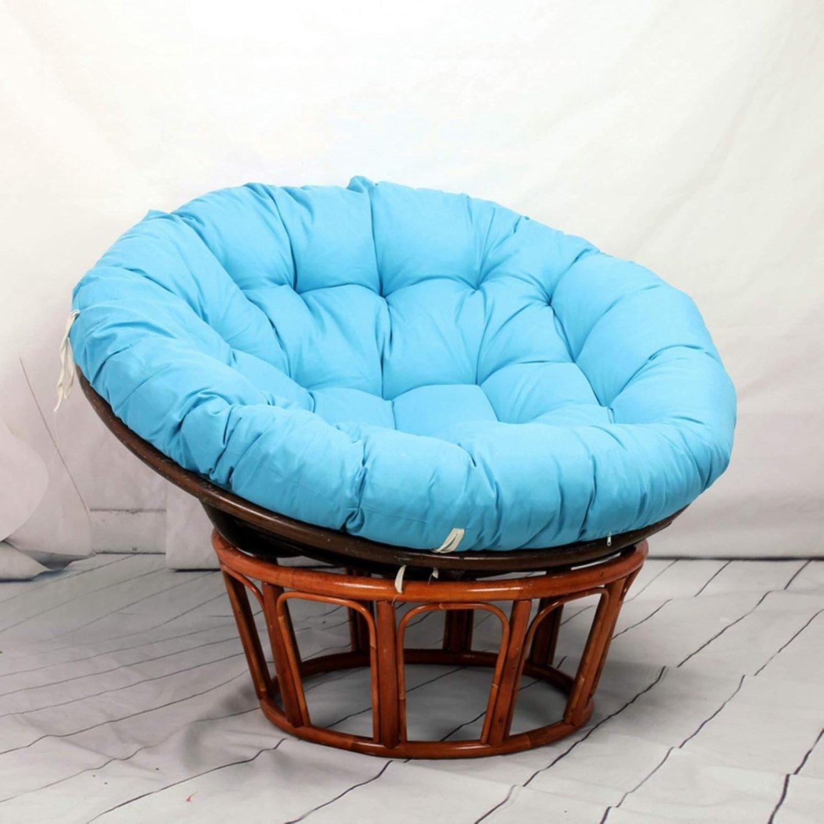 Zitkussen Corduroy - Rond Kussen - Stoel Comfort - Verdikte Vulling - 130 x 130 cm - Lichtblauw