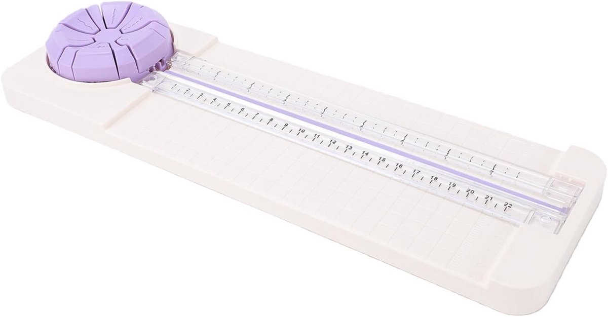 Ambachtelijke Papiertrimmer - Papier Snijder - Kaarten Maken - 6 Snijpatronen - 22 cm Breed - Wit