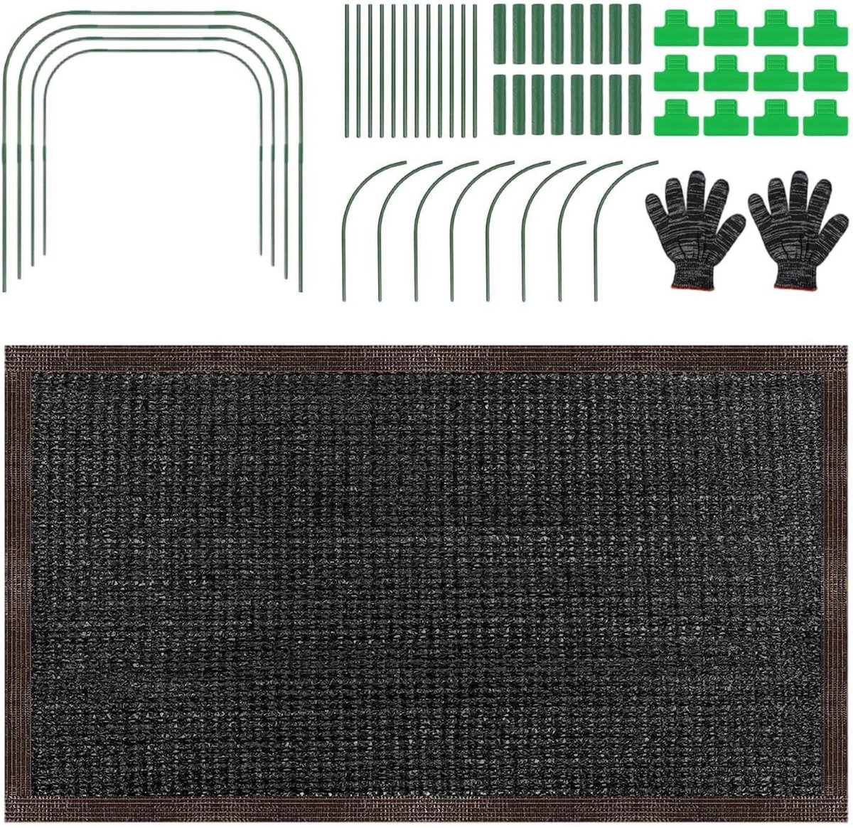 Tuin Zonnescherm - Plantenscherm Zonwering - Planten Beschermen - Ademend Microklimaat - 200x100 cm - Groen