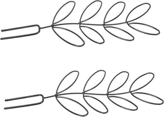 Plantentrellis Ijzer - Klimplantsteun - Planten Ondersteunen - Stevige Constructie - 31.5 cm Hoog - Zwart