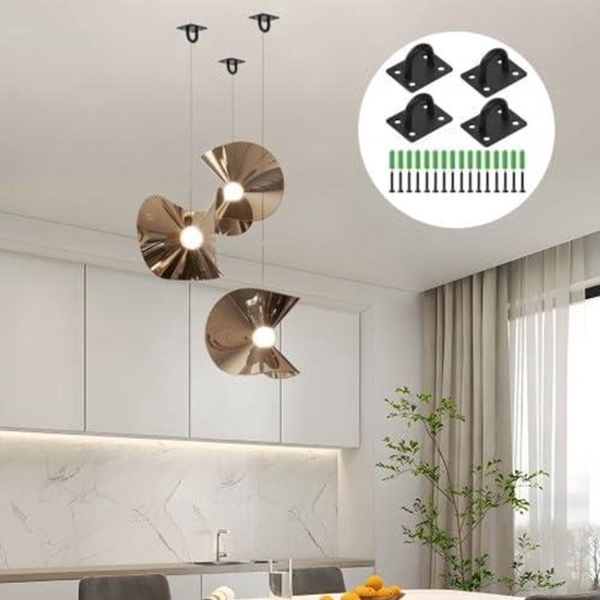 Ophanghaken - Ogen - Roestvrij staal - Wandhaken - Oogplaathaken - Zonnezeil - Plafond - G