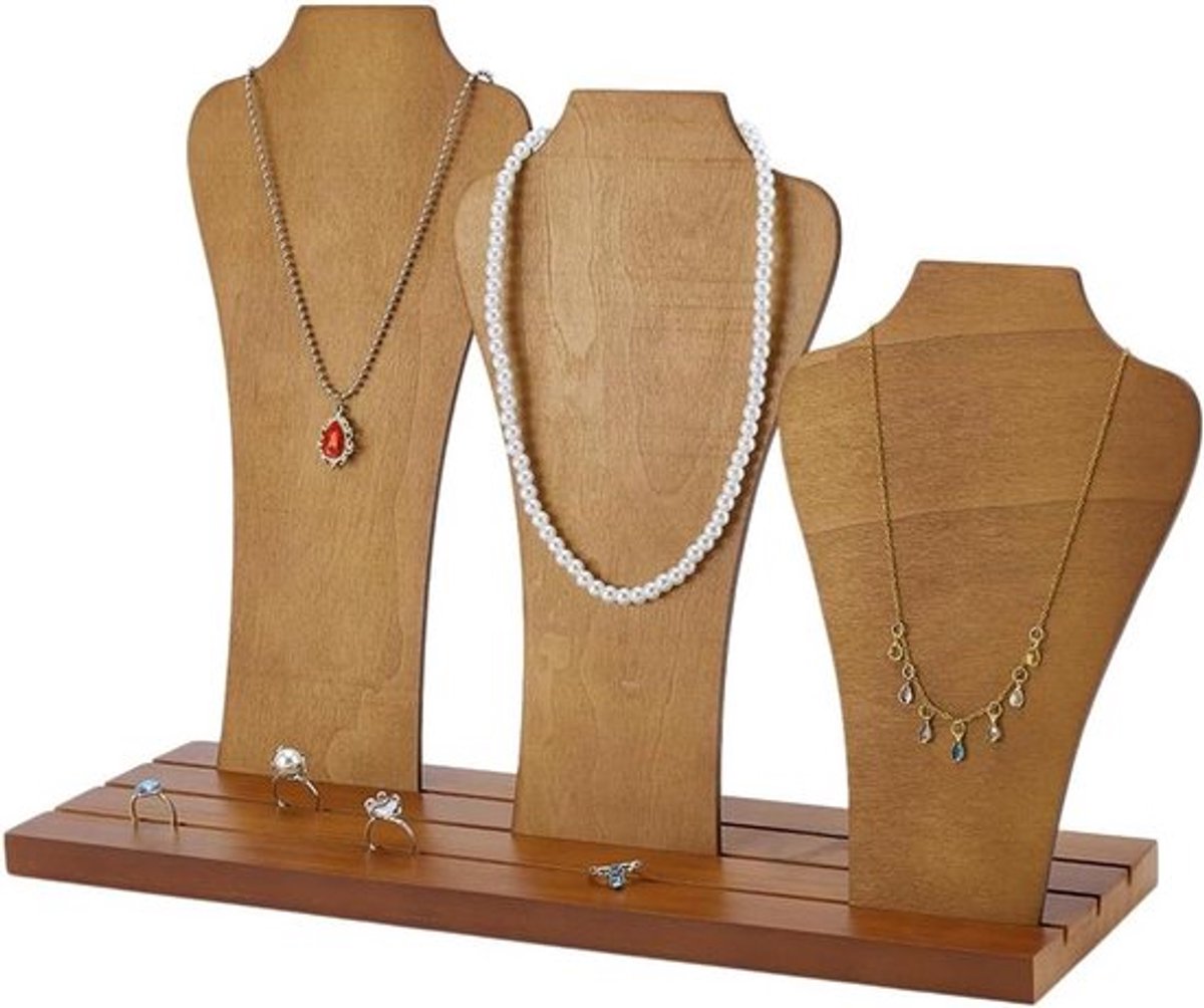 Ketting display stands hout Allecto Plus 3 rijen