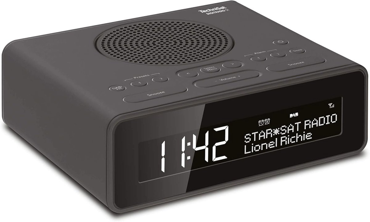 Wekkerradio - Zwart - DAB+ en FM - Snooze en slaapfunctie - Voor Thuisgebruik
