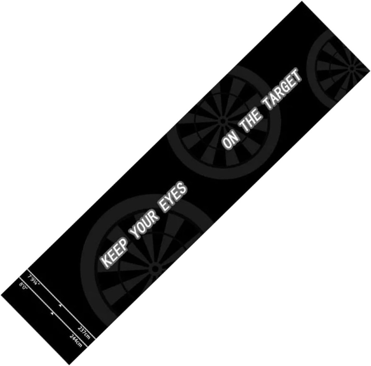 Dartmat - Vloerbeschermer - Nauwkeurig Darten - Antislip en Schokabsorberend - 300 x 33 cm - Grijs