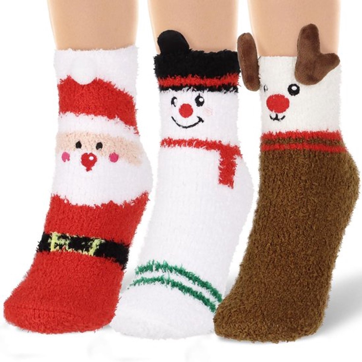 Solidchoice - Dailygoody - kerstpluzerige sokken - winterthermische fluwelen sokken