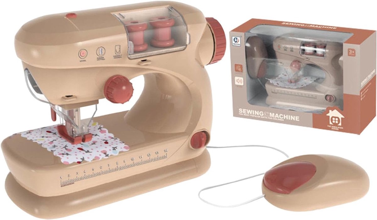 Kinder Naaimachine - Knutselmachine - Creatief Knutselen - Batterij Aangedreven - 11 x 9 x 11 cm - Wit