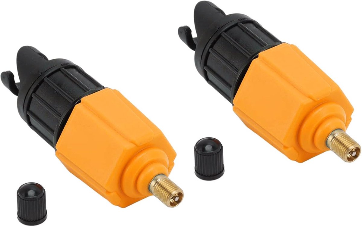 Luchtventiel Adapter - Pomp Conversie - Watersport Opblazen - Brede Compatibiliteit - 10 x 3.5 x 3.5 cm - Oranje