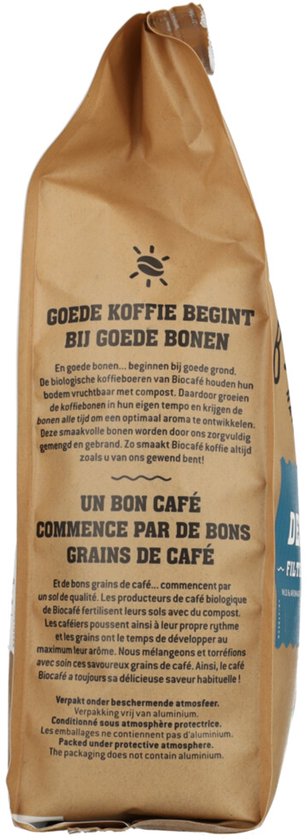 Biocafe Filterkoffie Cafeïnevrij Biologisch - 250 gr