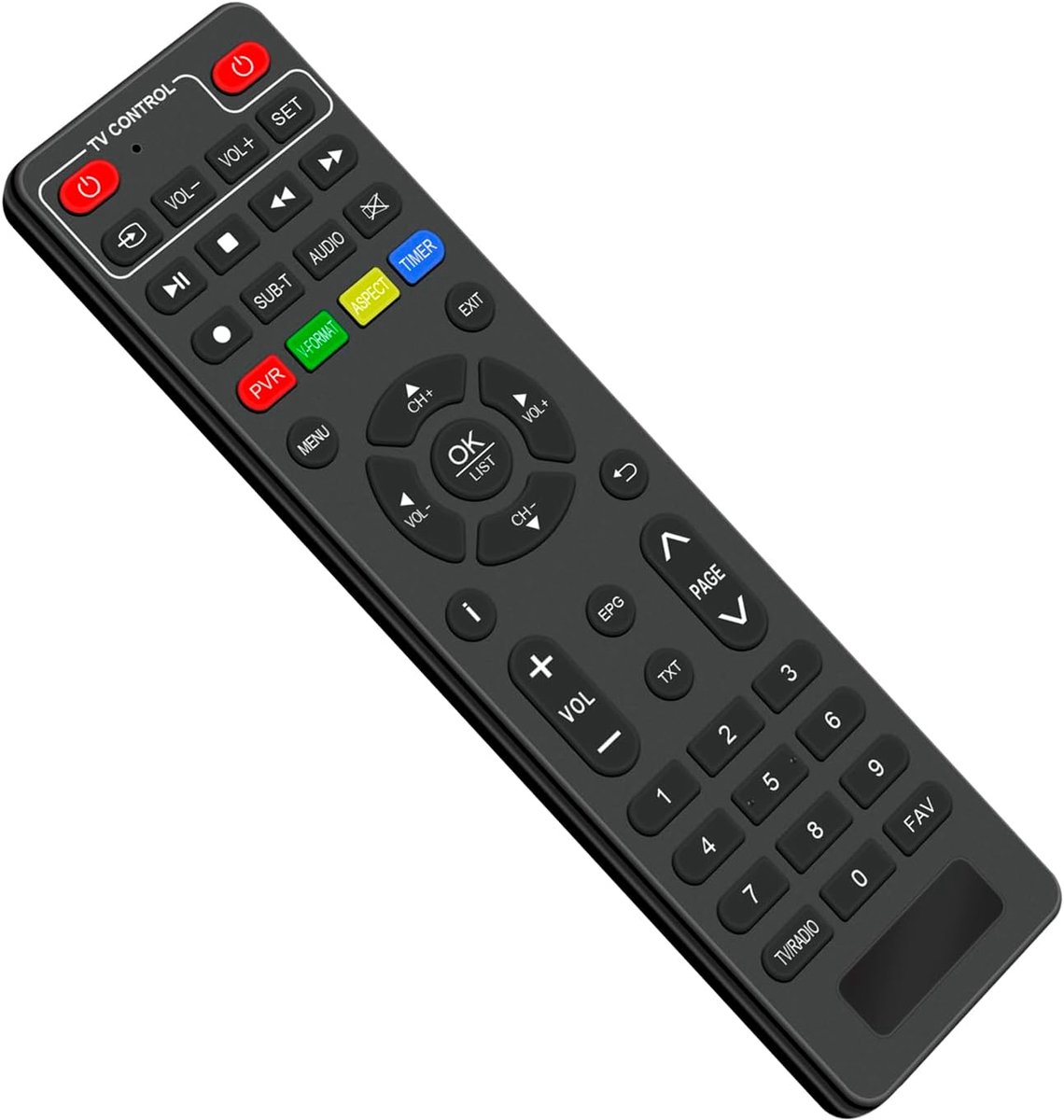 Vervangende Afstandsbediening - Decoder Controle - Televisie Bediening - Direct Gebruiksklaar - 10 Meter Bereik - Zwart