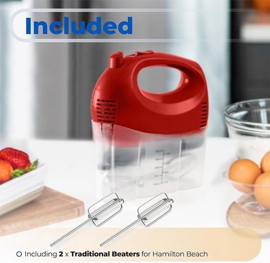 Mixer kloppers - Keuken accessoires - Beslag maken - Roestvrij staal - 2 stuks - Zilver — afbeelding 5