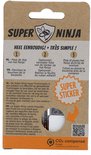 Emballage avec instructions et un avertissement "SUPER STICKER".