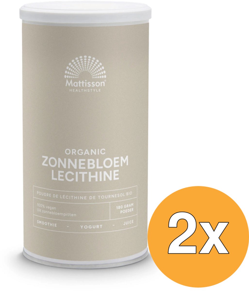 2x Mattisson Zonnebloem Lecithine Poeder Bio (180 gr)