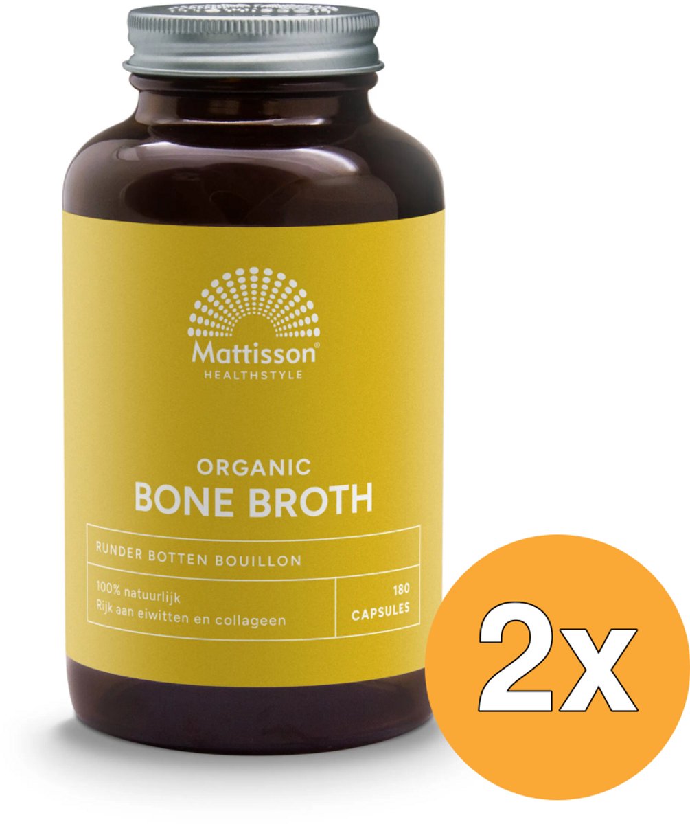 2x Mattisson Organic Beef Bone Broth Bio (180 capsules)
