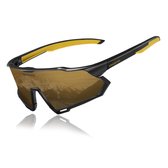 Kingseven Slim Wielren Zonnebril UV400 – Zwart Frame – Bruin Spiegelglas – 918
