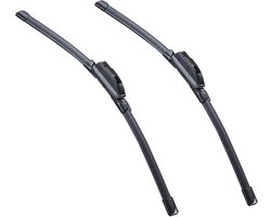 Ruitenwisserbladen - Wisserbladen Set - Veilig Zicht - Hybride Model - 600mm / 530mm - Zwart
