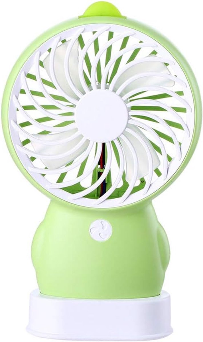 Mini Ventilator - Handwaaier Draagbaar - Persoonlijke Verkoeling - Stil Ontwerp - 8 cm - Groen