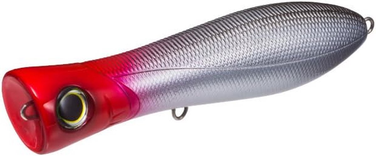 Drijvend kunstaas - Popper aas - Vissen op zee - Gepatenteerd powerbody materiaal - One size - Rode kop
