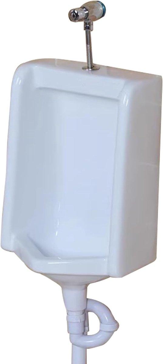 Wand urinoir - Toilet voor mannen - Hygiënisch werken - Morsbestendig keramiek - 14x10x22 inch - Wit