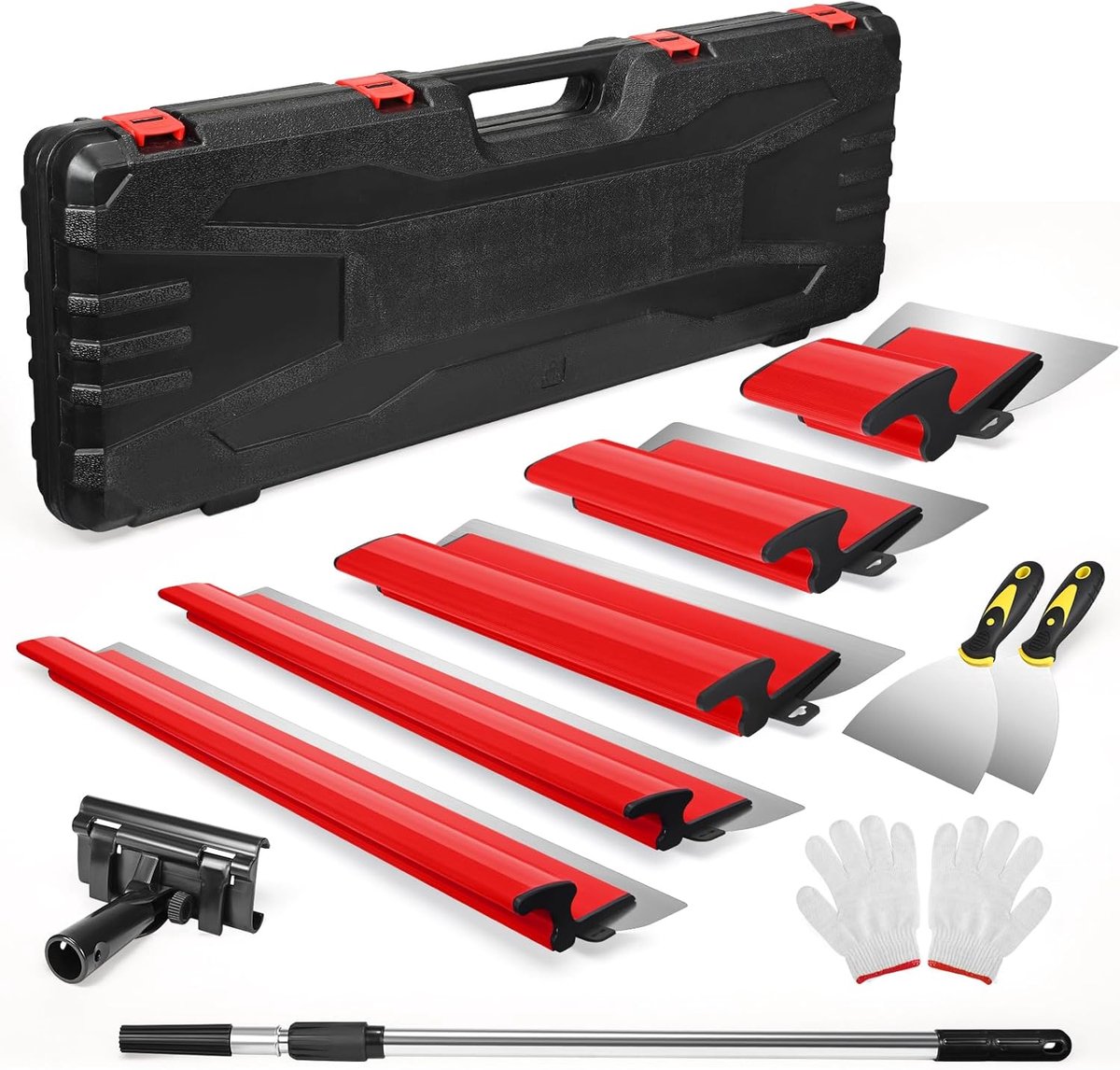 Vlakspatelset 5-delig - aluminium koffer - inclusief handspatels - ideaal voor precisiewerk - ShopVlot