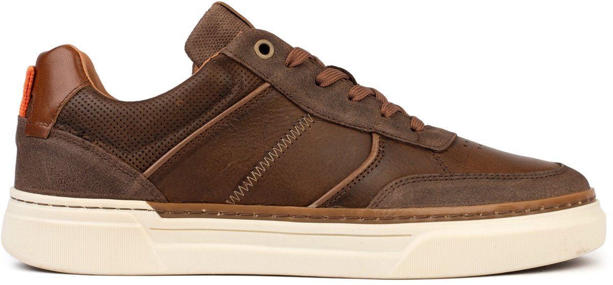 Bufflox rome sneakers heren bruin leer