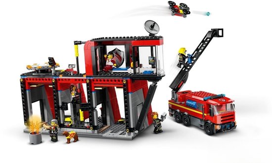 Caserne de pompiers et camion de pompiers LEGO City - 60414