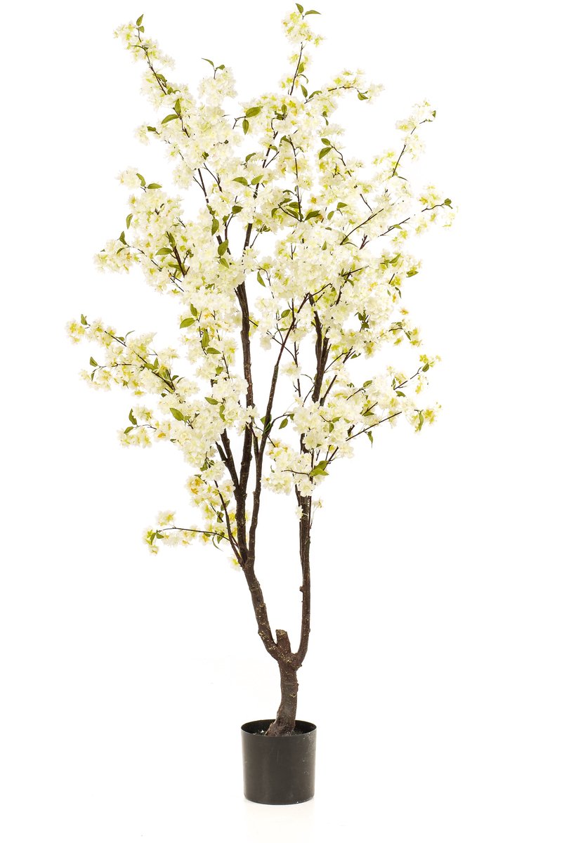Emerald Kunstboom Kersenbloesem 210cm wit - Kunstplant voor binnen - Japanse Sakura - Bloesemboom - Cherry Blossom