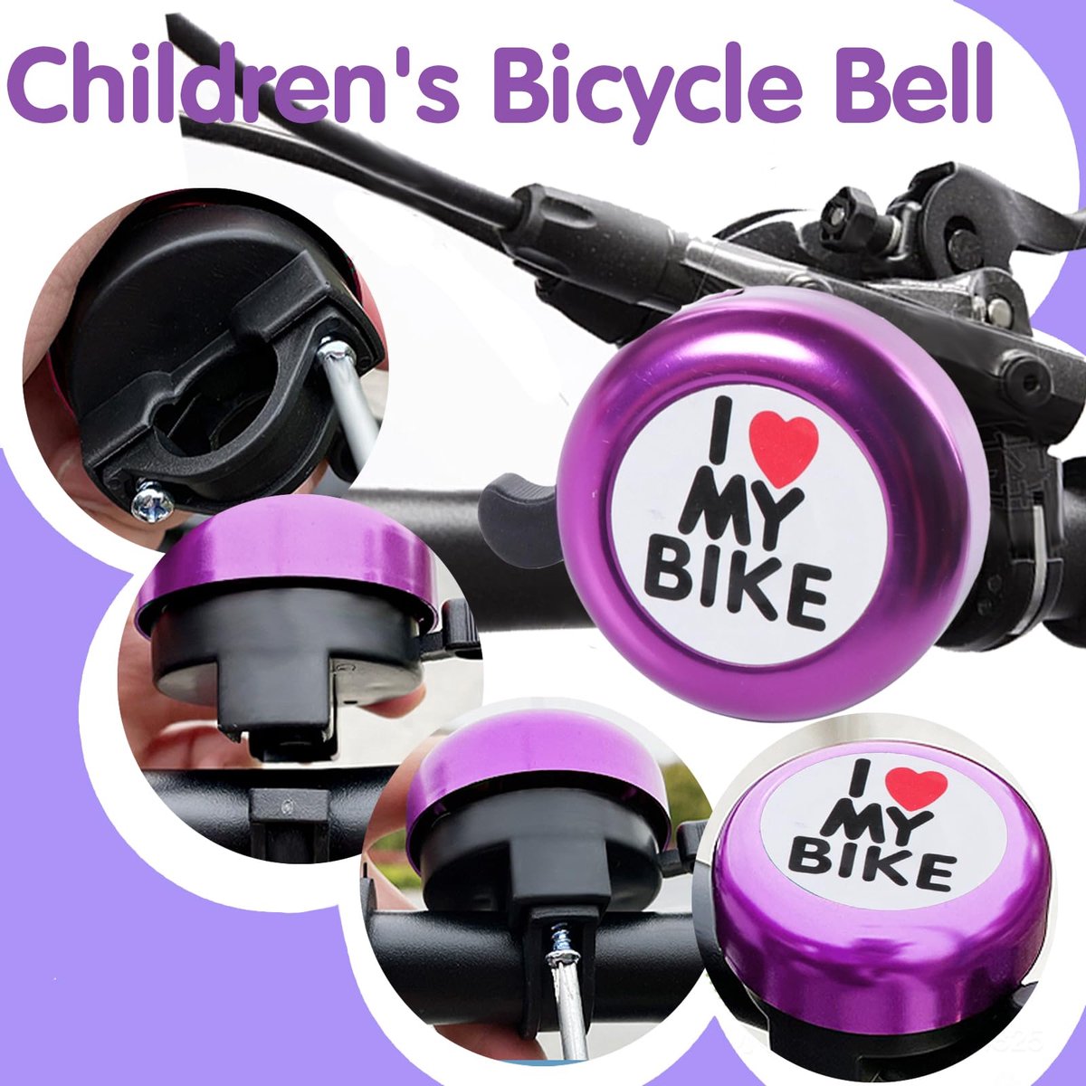 SnelShoppen - 4 Stuks Fietsmand voor Kinderen - Afneembaar met Klokken, Luchtslangen en Stickers - Geschikt voor 12-14 Inch Kinderfietsen en Driewiele