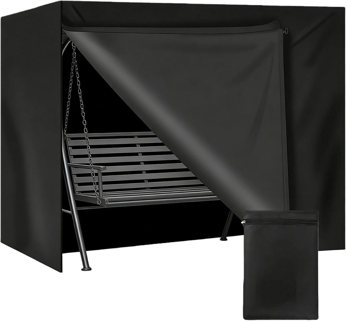 SnelShoppen - Tuinschommelhoes 3-4-zits - Waterdichte, Winddichte & UV-bestendige Beschermhoes voor Schommelbanken en Tuinmeubelen - 210x150x150 cm