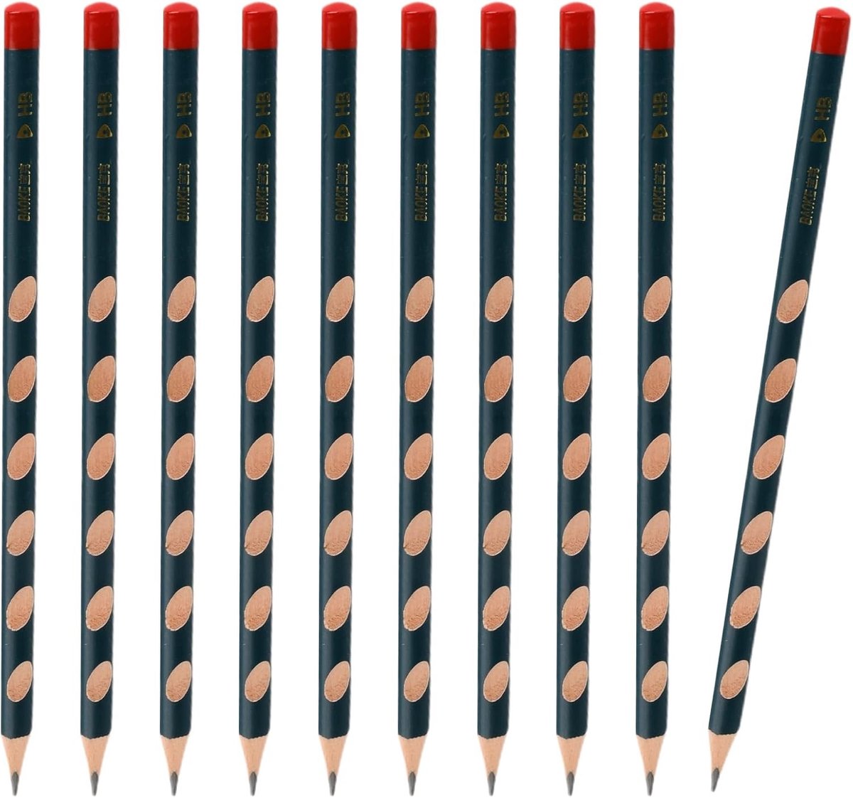 Ergonomische Driekantige Potloodstiften voor Kinderen | Dikke HB Bladstiften met Rutschfester Griff, Milieuvriendelijk Hout, Perfect voor Schoolgebruik