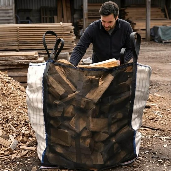 10 stuks - Geventileerde Big Bag 100x100x100cm - 1000KG - Geventileerd net - PP-weefsel - 4 heflussen — afbeelding 5
