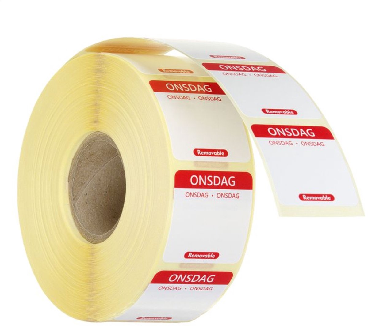 HENDI Voedselveiligheidsstickers, multifunctioneel, eenvoudig verwijderbaar , HENDI, Woensdag, Rood, 1000 st., 25x25mm
