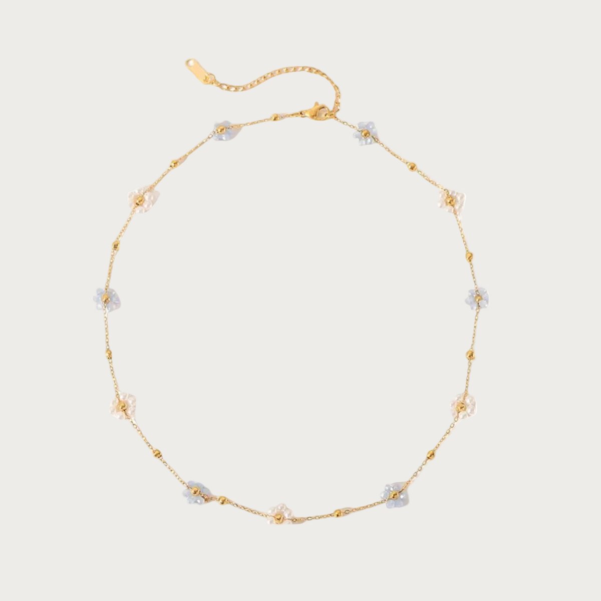 Miranda - Ketting - Lightblue - Stainless Steel - -