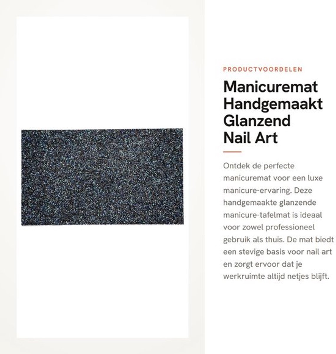 Manicuremat Handgemaakt - Manicure-tafelmat - Nail Art - Beauty-accessoires - Glanzend - Gereedschap - Nail Table