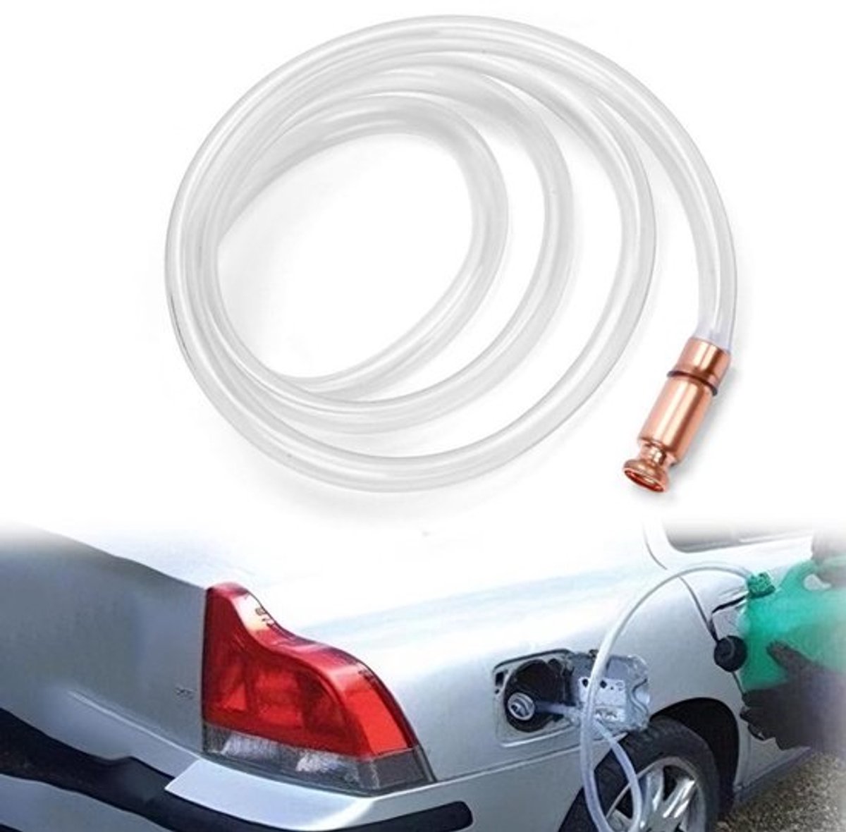 Schudpomp elektrisch - PVC-slang - 1,8 meter - 3/4 inch - Handmatige pomp - Voor vloeistoffen/gas - Brandstofpomp