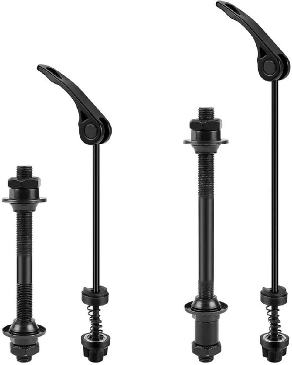 Snelbinder met snelspanner - Fiets snelbinder - Holle as set - Achterwiel/voorwiel - Praktisch fietsreparatiegereedschap - Materiaal: ijzer en staal - Snelsluitingset