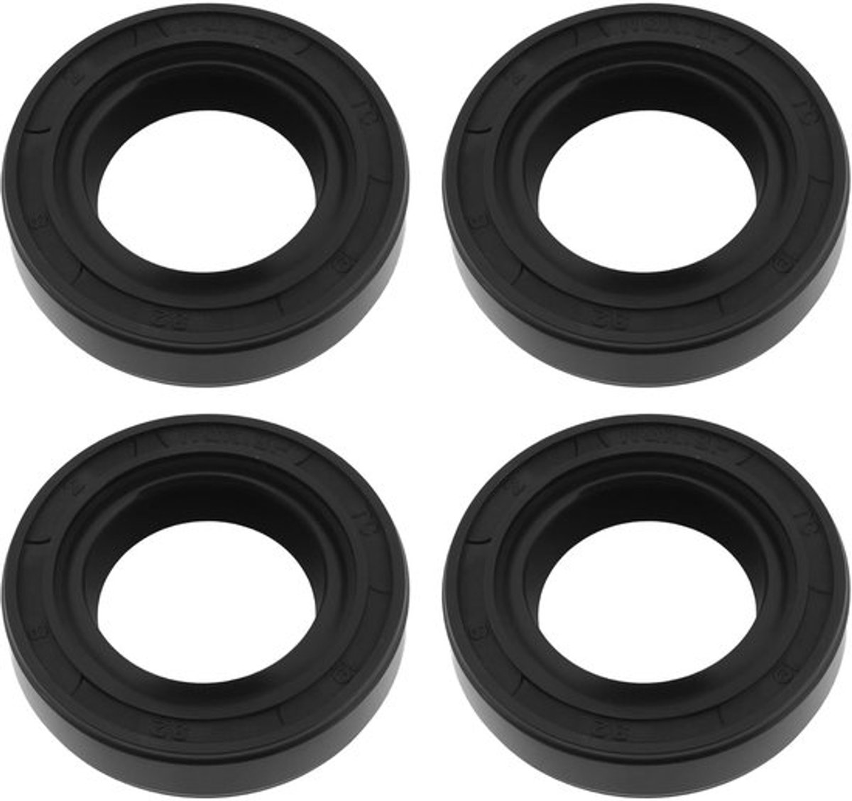Asolie-afdichting 19x32x8mm - 4 Stuks - Compatibel met Husqvarna/Craftsman - Tuff Torq K55B/K46F - Hittebestendig - Siliconenrubber - Oliekeerring