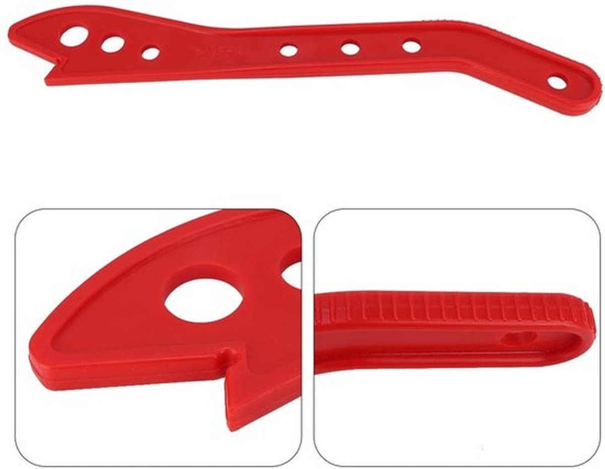 Push Stick Stevige ABS Constructie - Duurzaam - Ergonomisch Handvat - Veiligheidsduwstok - Houtgeleider - Rood voor Zagen - Duwstok