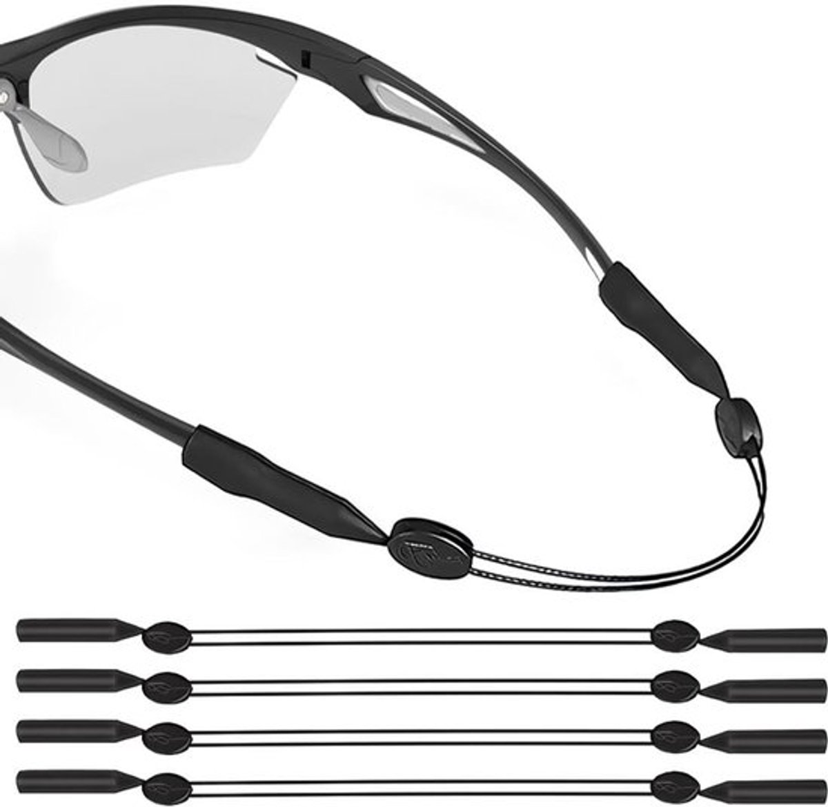 Brilband 4 stuks - Verstelbare Brilband - Antislip Silicone - Sportwaterdicht - Lichtgewicht - Geschikt voor Dames/Heren - Brilhouder