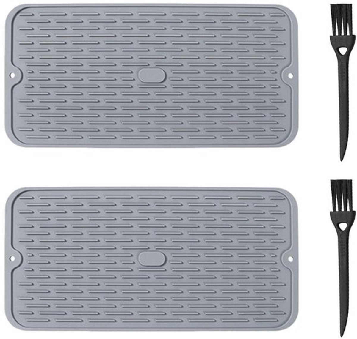 Afvoerblokken - Siliconen - Drainagemat - Keukenaccessoires - Reinigingsborstels - Hittebestendig 40x20 cm - Antislip