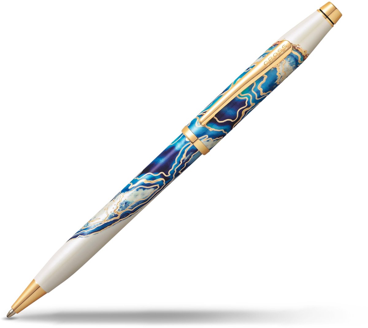 SnelShoppen - Premium Navulbare Balpen 23-Karaats Verguld - Cross Wanderlust Malta Balpen met Luxe Geschenkdoos - Ideaal voor Feest, Kantoor en Persoo