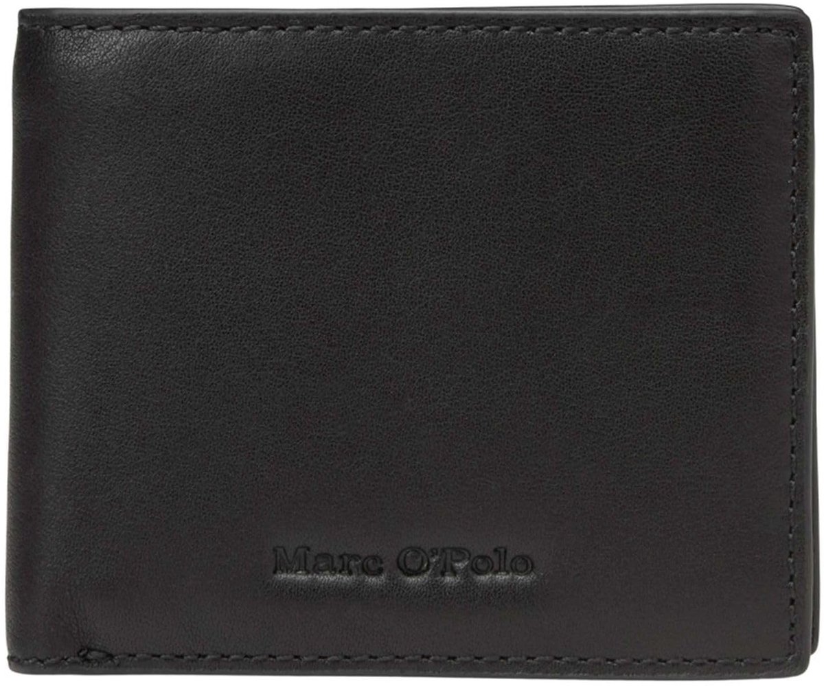SnelShoppen - Heren Reisaccessoires Portemonnee 990, 20 - Compact, Duurzaam, Leer, Ideaal voor Reizen, Zakelijk, en Vrije Tijd, Zwart