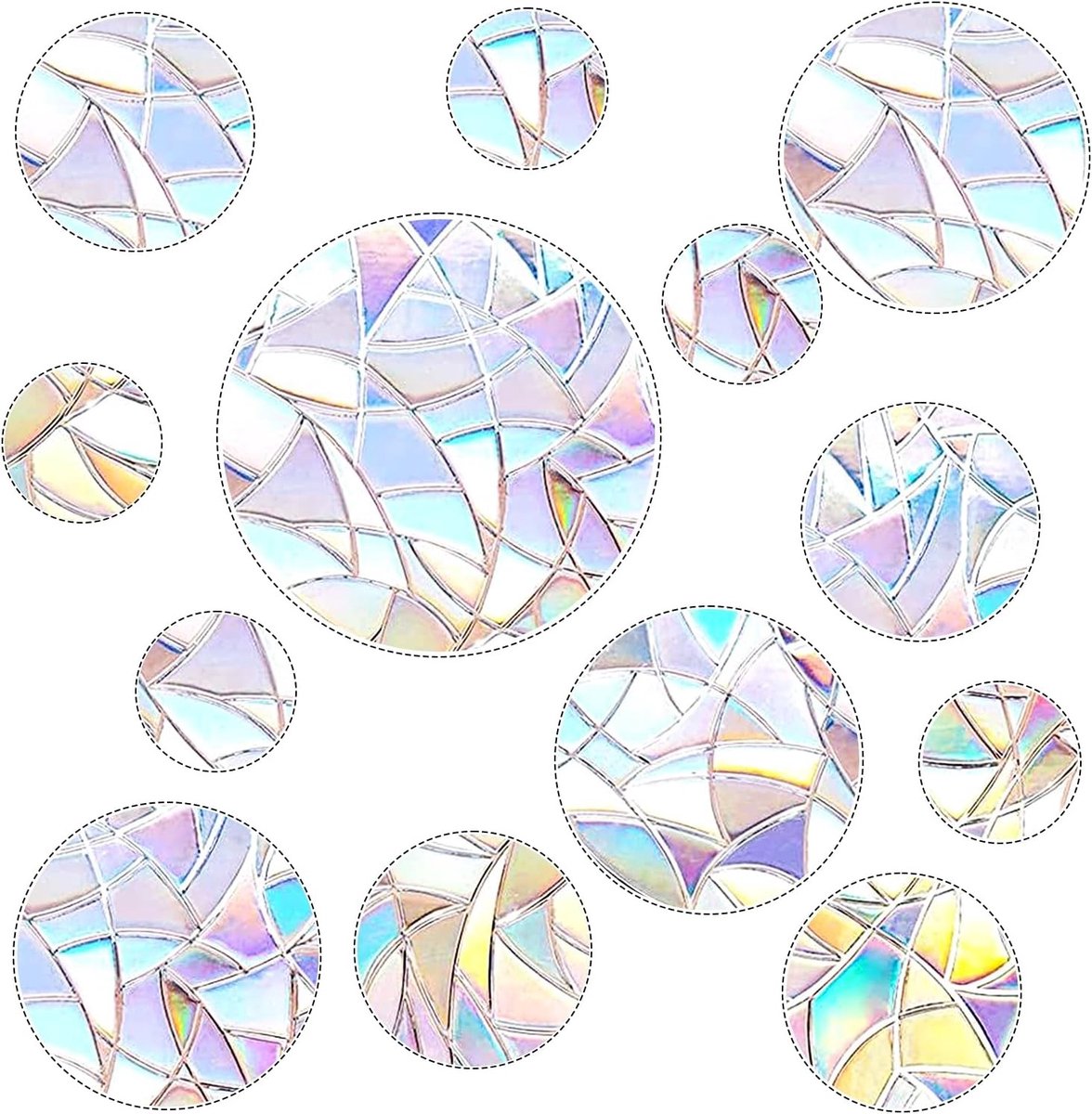 39 Stuks Anti-Collisie Raamstickers - Herbruikbare Regenboog Stickers voor Vogelbescherming, Privacy en Veiligheid voor Thuis en Keuken